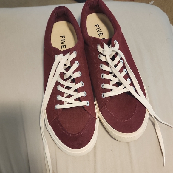 Five Four Burgundy Canvas Sneakers - Picture 1 of 6